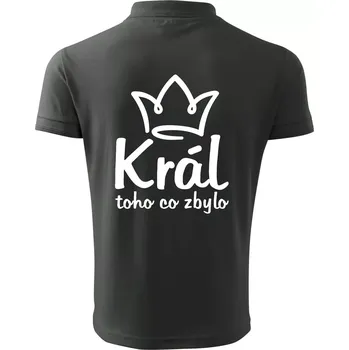 Pánská košile Král toho co zbylo - Polokošile pánská Pique Polo 203 - 5XL ( Tm. břidlice (šedozelená) )