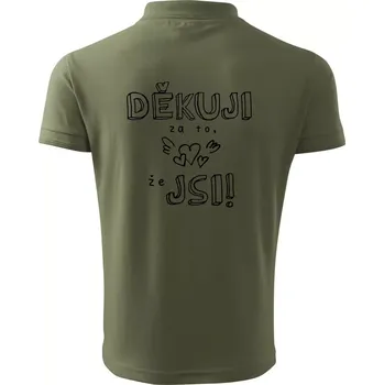 Pánská košile Děkuji za to, že jsi - Polokošile pánská Pique Polo 203 - L ( Khaki )