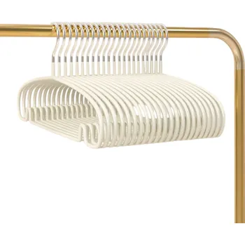 Věšák Sada 10 ks plastových protiskluzových ramínek na oblečení 40 x 19 cm Háček průměr 5 cm Úspora místa Praktická organizace šatníku
