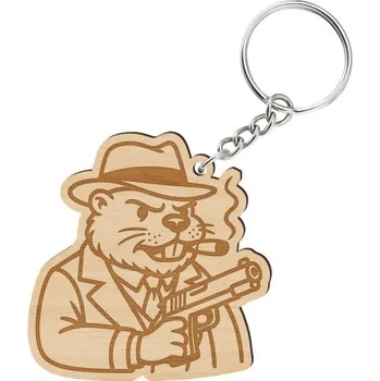 Žertovný předmět Bobrito Bandito - Italian Brainrot - bobr bandita - přívěšek nebo klíčenka s gravírováním- Tričkový.cz