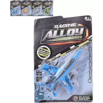 autíčko Letadlo kovový model 11cm vojenský letoun maskáč 4 druhy na kartě