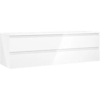 Koupelnový nábytek Mexen Orio koupelnová skříňka pod umyvadlo 160 cm s deskou, 2 šuplíky, bílý lesk - 91A10-16047-2-BFFC00 Koupelnové skříňky