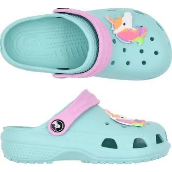Chlapecké polobotky Rock Spring dětské boty DĚTSKÉ CLOGS TURQUOISE/PINK 26-27