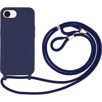 Ochranný kryt se šňůrkou pro iPhone 16e - tmavě modrý