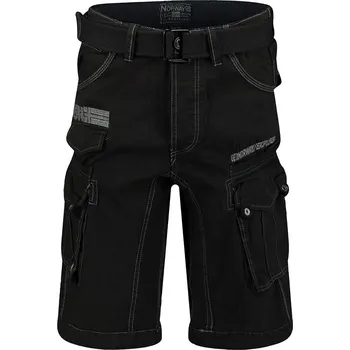 Pánské kraťasy GEOGRAPHICAL NORWAY kalhoty pánské PANORAMIQUE MEN BASIC 063 bermudy kapsáče L černá