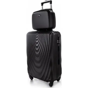 Černá sada (taška+kufr) skořepinových kufrů "Motion" - vel. M+S