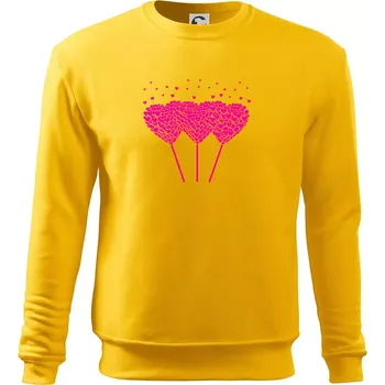 Pánská mikina Srdce balónky - Mikina Essential pánská - 3XL ( Žlutá )