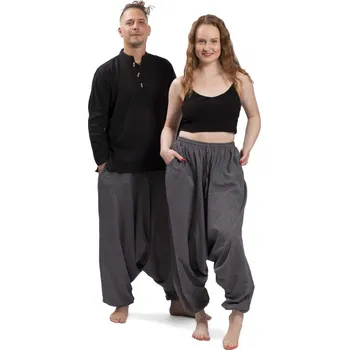 Harémové kalhoty / Sultánky CLASSIC tmavě šedé