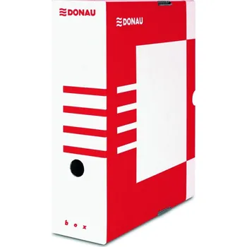 Archivační box Donau Archivační krabice lepenka A4 100mm červ