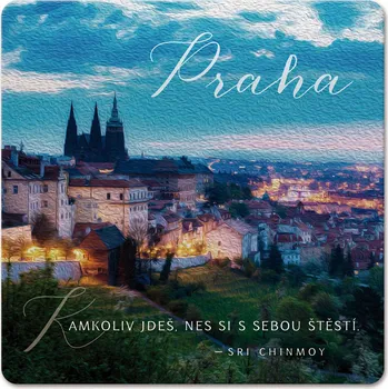 Výtvarná sada Podtácek - Praha Kamkoliv jdeš. Nes si s sebou štěstí