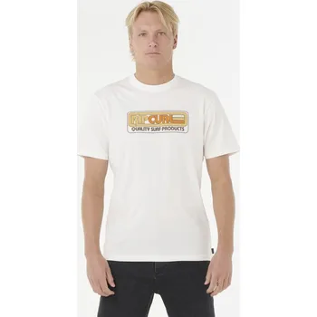 Pánské tričko Tričko Rip Curl SURF REVIVAL STATION TEE Bone velikost XL