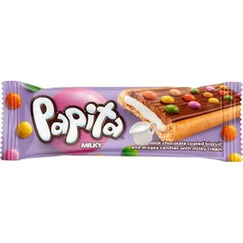 Cukrovinka Solen Papita Oplatka s mléčným krémem sypaná dražé 33g