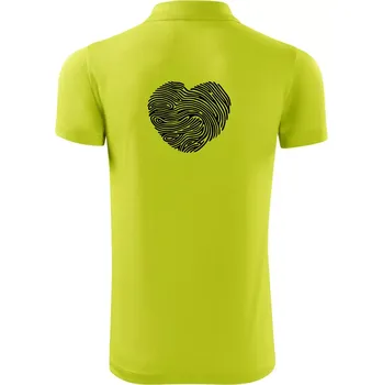 Pánská košile Otisk prstu srdce - Polokošile Victory sportovní (dresovina) - L ( Limetková )