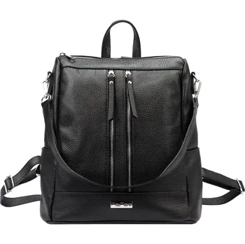 Městský batoh Dámský kožený batoh MiaMore 01-061 černý