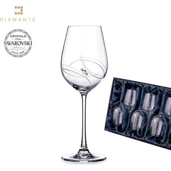 Sklenice Diamante Sklenice na víno Atlantis - 6 ks. Swarovski