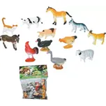 Zvířata domácí farma 4-6cm plastové figurky zvířátka set 12ks v sáčku