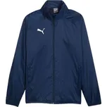 Pánská sportovní bunda Puma TEAMGOAL ALL WEATHER JACKET S Tmavě modrá, Bílá