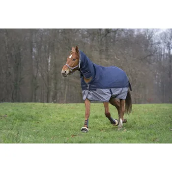 Deka pro koně Nepromokavá výběhová deka EquiTheme Tyrex 600D s krkem 350g 115 cm (160)