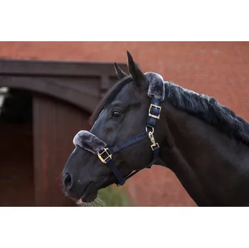 Jezdectví Stájová ohlávka Bucas Show-Line Half Fur FULL
