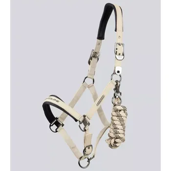 Ohlávka s vodítkem Premier Equine Duco Taupe PONY