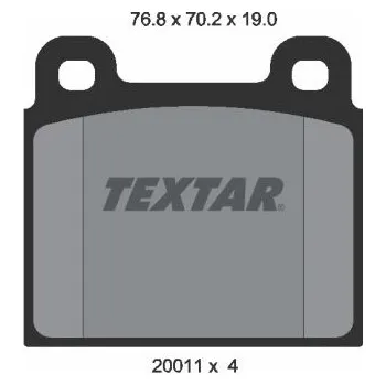Brzdová destička Sada brzdových destiček, kotoučová brzda TEXTAR 2001104