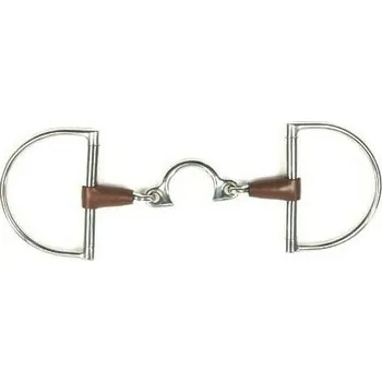 Udidlo pro koně Udidlo D METALAB potažené kůží s klenutým udítkem 12,5 cm
