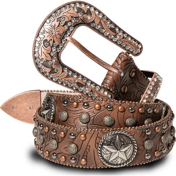 Opasek Westernový kožený opasek STONE-8 S