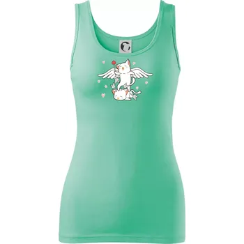 Dámské tričko Kočky Amorův šíp - Dámské tílko - L ( Mátová )