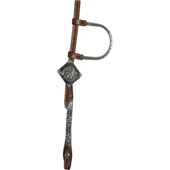 Věšák na sedlo a uzdečku Westernová uzdečka jednouška POOL'S WSOE/00217 Hnědá