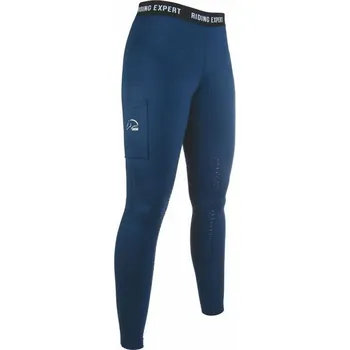 Jezdecké oblečení Dětské jezdecké leginy HKM Graz Style Silikon 122/128 Modrá