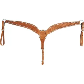 Poprsník Westernový kožený poprsník POOL'S Basket Spot Hnědá