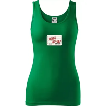 Dámské tričko Nejlepší učitelka sešit - Dámské tílko - M ( Středně zelená )