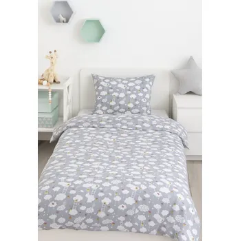 Povlečení Dětské bavlněné povlečení, jednolůžko - Mráčky-Sale