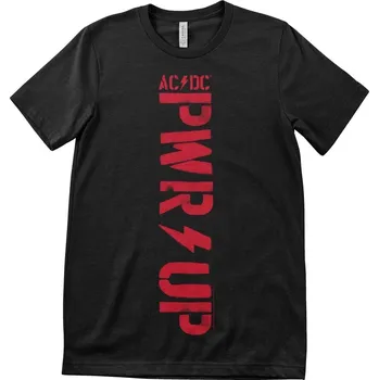 Pánské tričko AC/DC Tričko PWR-UP Vertical Logo Unisex Black 2XL