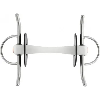 Udidlo pro koně Roubíkové udidlo NATHE UNJOINTED FULL CHEEK SNAFFLE 13 cm