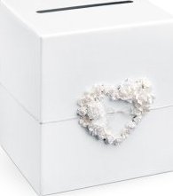 Krabice na obálky papírová "Srdce" 24x24x24cm