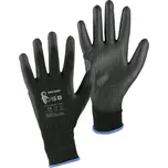 Povrstvené rukavice BRITA černé, v. 07"