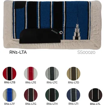 Westernová podsedlová deka Burioni NAVAYO se syntetickým beránkem Šedivá