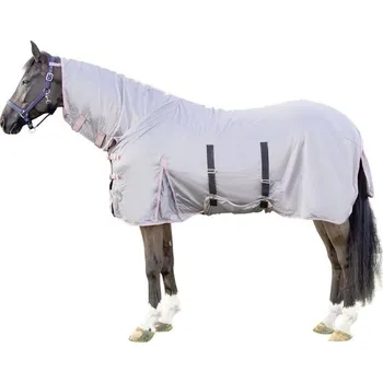 Jezdectví Síťová deka pro koně HKM s krčním dílem Grey 155