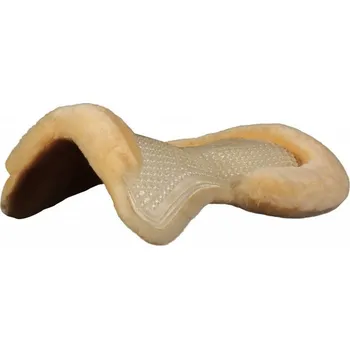 Gelová podložka masážní Acavallo s beránkem Černá/černá