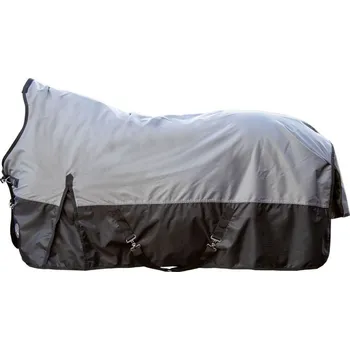 Sport Výběhová nepromokavá deka pro koně HKM Edmonton- 1680D, 300gr výplň Šedá/černá 115