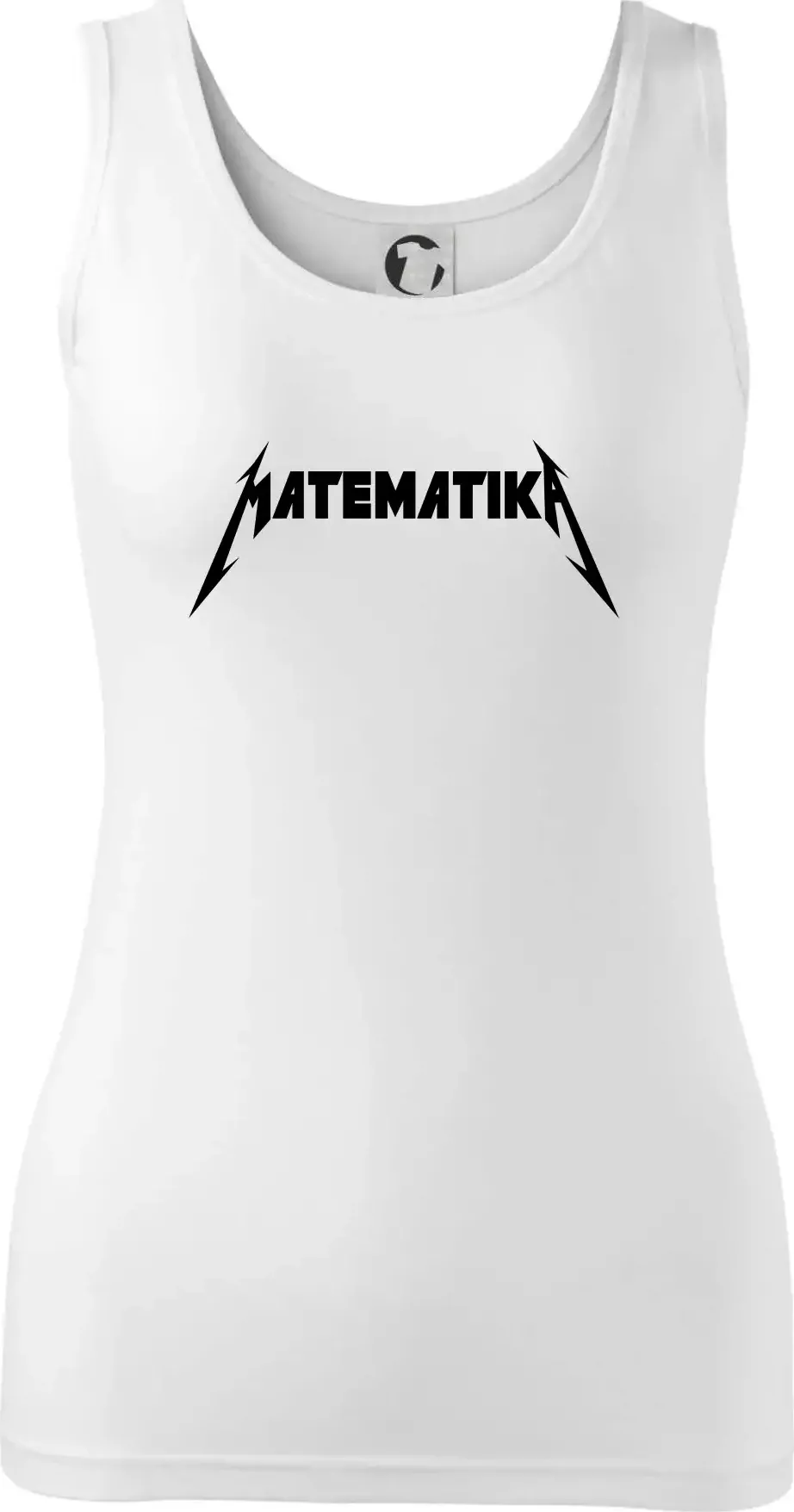 Matematika rock logo - Dámské tílko - S ( Bílá )