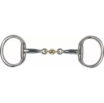 Udidlo pro koně Udidlo oliva 2x lomené Shires Sweet Iron 14mm 5,5"