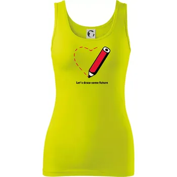 Let's draw some future - Dámské tílko - S ( Limetková )