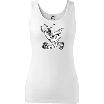 Dámské tričko Love holubice - kreslená - Dámské tílko - M ( Bílá )