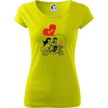 Kolo manželé - Dámské triko Pure - S ( Limetková )