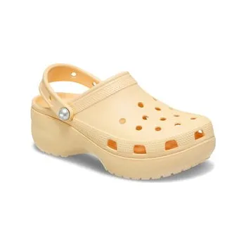 Dámská obuv Nazouváky Crocs Classic Platform Pearl Clog 211231 Žlutá 34_35