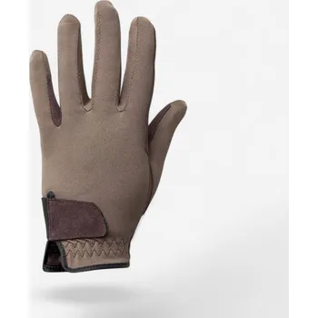 FOUGANZA Dětské jezdecké rukavice Basic hnědé 12 LET