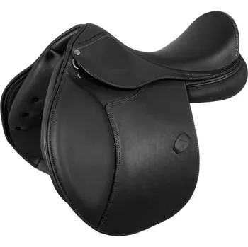 Jezdecké sedlo Všestranné sedlo ACAVALLO Bernini latex Tmavě hnědá 18"