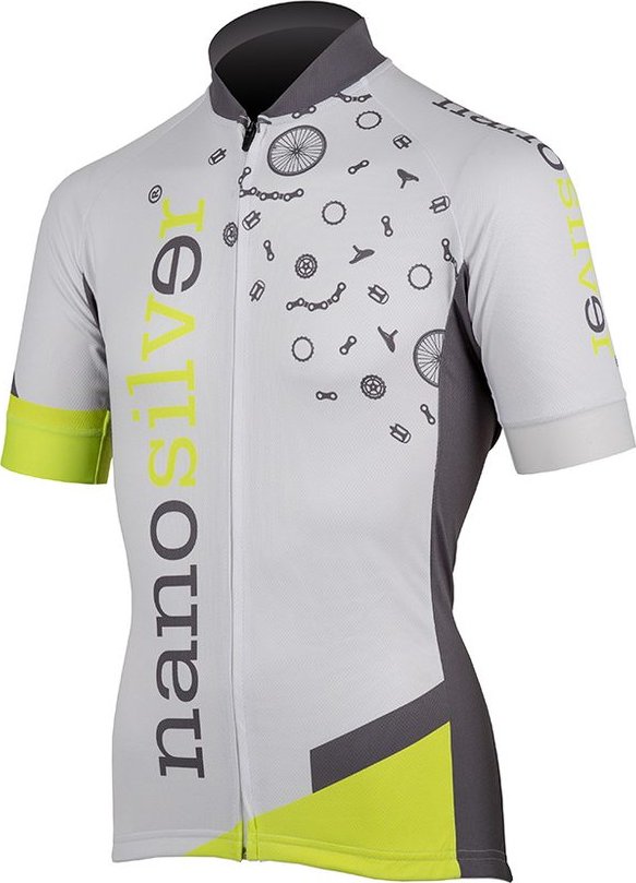 Pánský cyklodres BIKE celopropínací - Pánský XXL - světlá